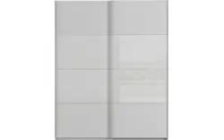 Goossens kledingkast finca combi glans mat glas grijs hoogwaardig meubelplaat - 8244393-{merk}-finca-combi-sts-grijs-schuifdeuren-02